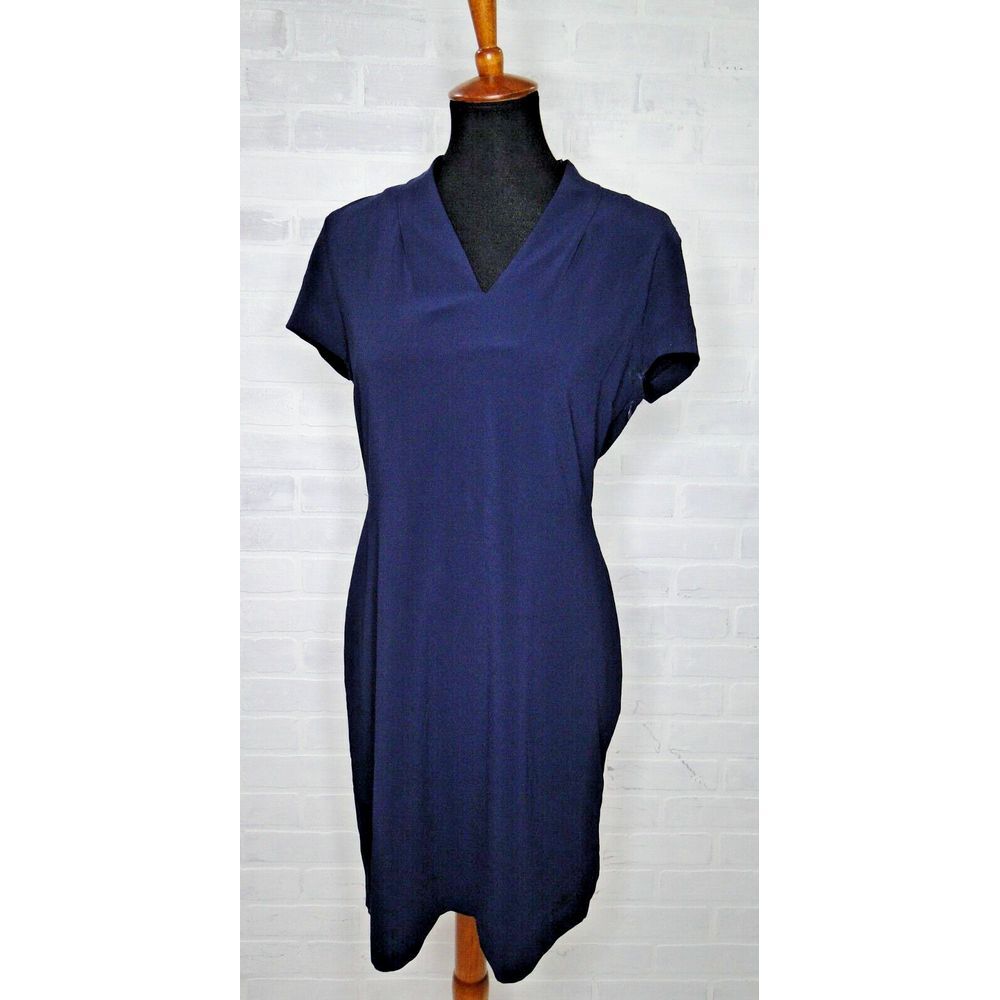 Banana Republic Womens Size 8‎ Preppy Navy Sculpted Knee-Length Sheath Dress NWT